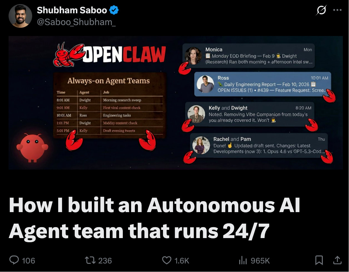 实战干货！用OpenClaw 打造24 小时无休AI 团队，月成本400 美元 ...